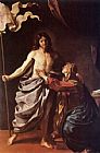 Guercino Famous Paintings - Apparition of Christ to the Virgin